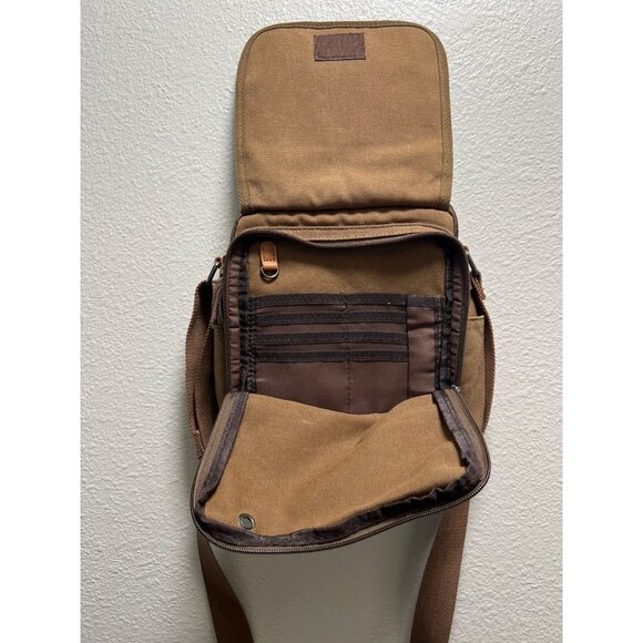 Oxa Durable Canvas Crossbody Bag With Adjustable Strap & Multiple Compartments - Picture 4 of 8